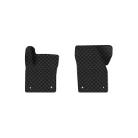 Коврики с экокожи в салон V50 Volvo 2004-2012 1 поколение Combi EU EVAtech  ECO Экокожа черная c черной ниткой черный кант