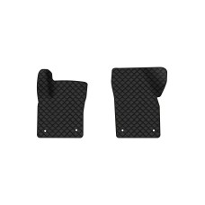 Коврики с экокожи в салон V50 Volvo 2004-2012 1 поколение Combi EU EVAtech  ECO Экокожа черная c черной ниткой черный кант