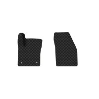 Коврики с экокожи в салон V50 Volvo 2004-2012 1 поколение Combi EU EVAtech  ECO Экокожа черная c черной ниткой черный кант