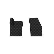 Коврики с экокожи в салон V50 Volvo 2004-2012 1 поколение Combi EU EVAtech  ECO Экокожа черная c черной ниткой черный кант