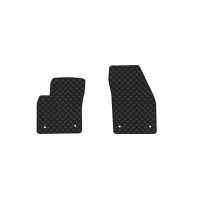 Коврики с экокожи в салон V50 Volvo 2004-2012 1 поколение Combi EU EVAtech  ECO Экокожа черная c черной ниткой черный кант