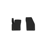 Коврики с экокожи в салон V50 Volvo 2004-2012 1 поколение Combi EU EVAtech  ECO Экокожа черная c черной ниткой черный кант