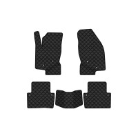 Коврики с экокожи в салон S80 (TS) Volvo 1998-2006 1 поколение Sedan EU EVAtech  ECO Экокожа черная c черной ниткой черный кант