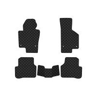 Коврики с экокожи в салон CC Restyling Volkswagen 2012 1 поколение Sedan USA EVAtech  ECO Экокожа черная c черной ниткой черный кант