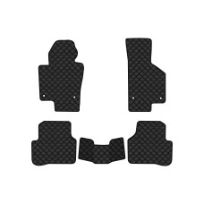 Коврики с экокожи в салон CC Restyling Volkswagen 2012 1 поколение Sedan USA EVAtech  ECO Экокожа черная c черной ниткой черный кант