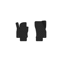 Коврики с экокожи в салон Tiguan Allspace 5 seats Volkswagen 2016-2020 1 поколение SUV USA EVAtech  ECO Экокожа черная c черной ниткой черный кант