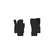 Коврики с экокожи в салон Tiguan Allspace 5 seats Volkswagen 2016-2020 1 поколение SUV USA EVAtech  ECO Экокожа черная c черной ниткой черный кант