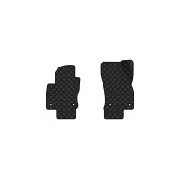 Коврики с экокожи в салон Tiguan Allspace 5 seats Volkswagen 2016-2020 1 поколение SUV USA EVAtech  ECO Экокожа черная c черной ниткой черный кант