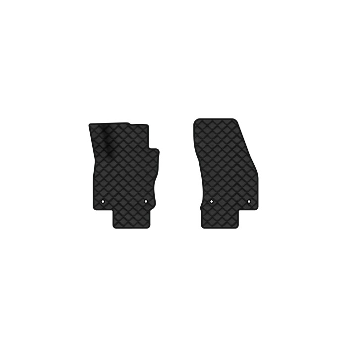 Коврики с экокожи в салон Tiguan Allspace 5 seats Volkswagen 2016-2020 1 поколение SUV USA EVAtech  ECO Экокожа черная c черной ниткой черный кант