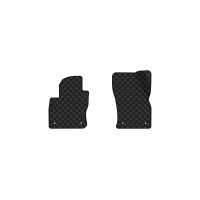 Коврики с экокожи в салон Tiguan Allspace 5 seats Volkswagen 2016-2020 1 поколение SUV USA EVAtech  ECO Экокожа черная c черной ниткой черный кант