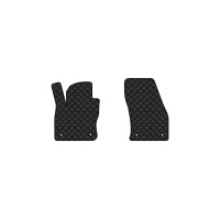 Коврики с экокожи в салон Tiguan Allspace 5 seats Volkswagen 2016-2020 1 поколение SUV USA EVAtech  ECO Экокожа черная c черной ниткой черный кант
