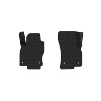 Коврики с экокожи в салон Golf (VII) Volkswagen 2012-2020 7 поколение Htb USA EVAtech  ECO Экокожа черная c черной ниткой черный кант