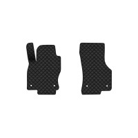 Коврики с экокожи в салон Golf (VII) Volkswagen 2012-2020 7 поколение Htb USA EVAtech  ECO Экокожа черная c черной ниткой черный кант