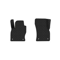 Коврики с экокожи в салон Golf (VII) Volkswagen 2012-2020 7 поколение Htb USA EVAtech  ECO Экокожа черная c черной ниткой черный кант