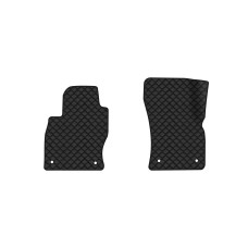Коврики с экокожи в салон Golf (VII) Volkswagen 2012-2020 7 поколение Htb USA EVAtech  ECO Экокожа черная c черной ниткой черный кант
