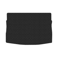 Коврик с экокожи в багажник Golf (VII) Volkswagen 2012-2020 7 поколение Htb USA EVAtech  ECO Экокожа черная c черной ниткой черный кант