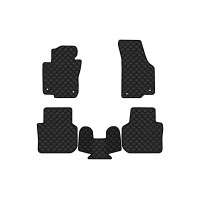 Коврики с экокожи в салон Passat NMS Restyling Volkswagen 2015-2019 1 поколение Sedan USA EVAtech  ECO Экокожа черная c черной ниткой черный кант