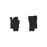 Коврики с экокожи в салон Tiguan Allspace 7 seats Volkswagen 2016-2020 1 поколение SUV USA EVAtech  ECO Экокожа черная c черной ниткой черный кант