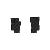 Коврики с экокожи в салон Tiguan Allspace 7 seats Volkswagen 2016-2020 1 поколение SUV USA EVAtech  ECO Экокожа черная c черной ниткой черный кант