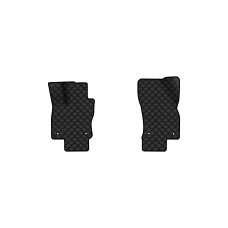 Коврики с экокожи в салон Tiguan Allspace 7 seats Volkswagen 2016-2020 1 поколение SUV USA EVAtech  ECO Экокожа черная c черной ниткой черный кант