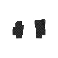 Коврики с экокожи в салон Tiguan Allspace 7 seats Volkswagen 2016-2020 1 поколение SUV USA EVAtech  ECO Экокожа черная c черной ниткой черный кант