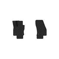 Коврики с экокожи в салон Tiguan Allspace 7 seats Volkswagen 2016-2020 1 поколение SUV USA EVAtech  ECO Экокожа черная c черной ниткой черный кант