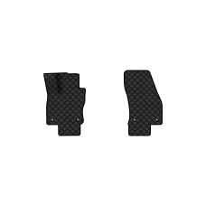 Коврики с экокожи в салон Tiguan Allspace 7 seats Volkswagen 2016-2020 1 поколение SUV USA EVAtech  ECO Экокожа черная c черной ниткой черный кант