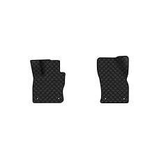 Коврики с экокожи в салон Tiguan Allspace 7 seats Volkswagen 2016-2020 1 поколение SUV USA EVAtech  ECO Экокожа черная c черной ниткой черный кант