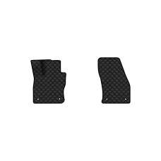 Коврики с экокожи в салон Tiguan Allspace 7 seats Volkswagen 2016-2020 1 поколение SUV USA EVAtech  ECO Экокожа черная c черной ниткой черный кант
