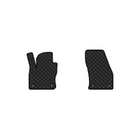 Коврики с экокожи в салон Tiguan Allspace 7 seats Volkswagen 2016-2020 1 поколение SUV USA EVAtech  ECO Экокожа черная c черной ниткой черный кант