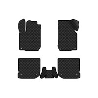 Коврики с экокожи в салон Bora Volkswagen 1998-2005 1 поколение Sedan EU EVAtech  ECO Экокожа черная c черной ниткой черный кант