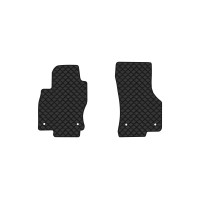 Коврики с экокожи в салон Golf (VII) Volkswagen 2012-2020 7 поколение Htb EU EVAtech  ECO Экокожа черная c черной ниткой черный кант