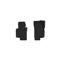 Коврики с экокожи в салон Scirocco (Mk3) Volkswagen 2008-2017 3 поколение Htb EU EVAtech  ECO Экокожа черная c черной ниткой черный кант