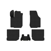 Коврики с экокожи в салон Golf (IV) Volkswagen 1997-2006 4 поколение Combi EU EVAtech  ECO Экокожа черная c черной ниткой черный кант