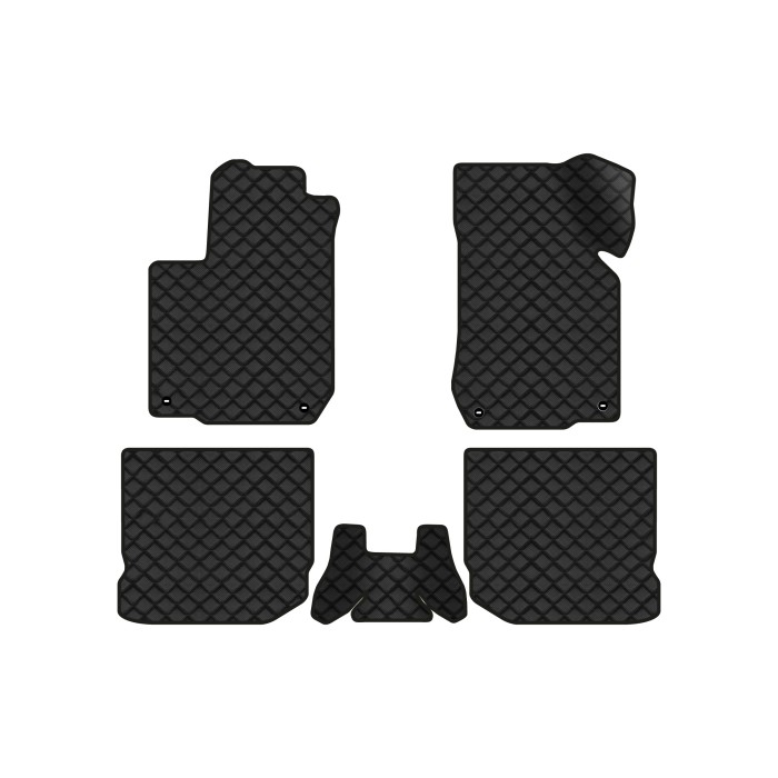Коврики с экокожи в салон Golf (IV) 3-doors Volkswagen 1997-2006 4 поколение Htb EU EVAtech  ECO Экокожа черная c черной ниткой черный кант