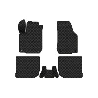 Коврики с экокожи в салон Golf (IV) 3-doors Volkswagen 1997-2006 4 поколение Htb EU EVAtech  ECO Экокожа черная c черной ниткой черный кант