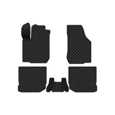 Коврики с экокожи в салон Golf (IV) 3-doors Volkswagen 1997-2006 4 поколение Htb EU EVAtech  ECO Экокожа черная c черной ниткой черный кант