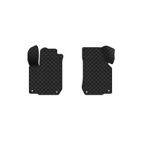 Коврики с экокожи в салон Golf (IV) 5-doors Volkswagen 1997-2006 4 поколение Htb EU EVAtech  ECO Экокожа черная c черной ниткой черный кант