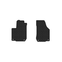 Коврики с экокожи в салон Golf (IV) 3-doors Volkswagen 1997-2006 4 поколение Htb EU EVAtech  ECO Экокожа черная c черной ниткой черный кант