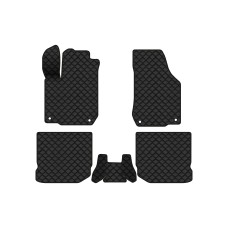 Коврики с экокожи в салон Golf (IV) Volkswagen 1997-2006 4 поколение Combi EU EVAtech  ECO Экокожа черная c черной ниткой черный кант
