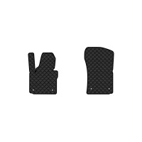 Коврики с экокожи в салон Touran (1T) 5 seats Volkswagen 2003-2015 1 поколение Minivan EU EVAtech  ECO Экокожа черная c черной ниткой черный кант