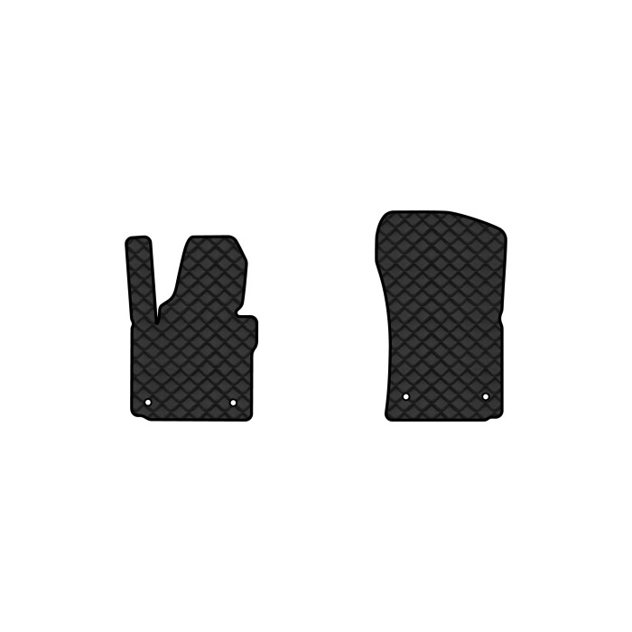 Коврики с экокожи в салон Touran (1T) 5 seats Volkswagen 2003-2015 1 поколение Minivan EU EVAtech  ECO Экокожа черная c черной ниткой черный кант