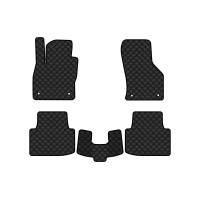 Коврики с экокожи в салон Passat (B8) Volkswagen 2014-2023 8 поколение Combi EU EVAtech  ECO Экокожа черная c черной ниткой черный кант