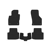 Коврики с экокожи в салон Passat (B8) Volkswagen 2014-2023 8 поколение Combi EU EVAtech  ECO Экокожа черная c черной ниткой черный кант