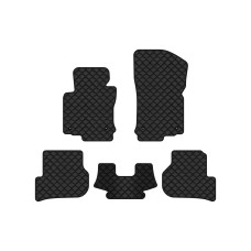 Коврики с экокожи в салон Golf (V) MT 5-doors Volkswagen 2003-2009 5 поколение Htb EU EVAtech  ECO Экокожа черная c черной ниткой черный кант