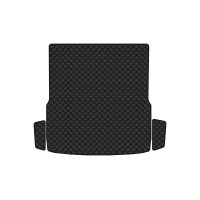 Коврик с экокожи в багажник Passat (B6) (with armrest) Volkswagen 2005-2010 6 поколение Combi EU EVAtech  ECO Экокожа черная c черной ниткой черный кант