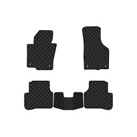 Коврики с экокожи в салон Passat (B6) (with armrest) Volkswagen 2005-2010 6 поколение Combi EU EVAtech  ECO Экокожа черная c черной ниткой черный кант