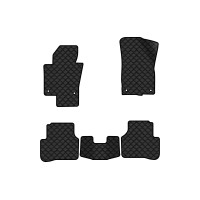 Коврики с экокожи в салон Passat (B6) (with armrest) Volkswagen 2005-2010 6 поколение Combi EU EVAtech  ECO Экокожа черная c черной ниткой черный кант