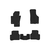 Коврики с экокожи в салон Passat (B6) (with armrest) Volkswagen 2005-2010 6 поколение Combi EU EVAtech  ECO Экокожа черная c черной ниткой черный кант
