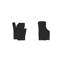 Коврики с экокожи в салон Passat (B6) (with armrest) Volkswagen 2005-2010 6 поколение Sedan EU EVAtech  ECO Экокожа черная c черной ниткой черный кант